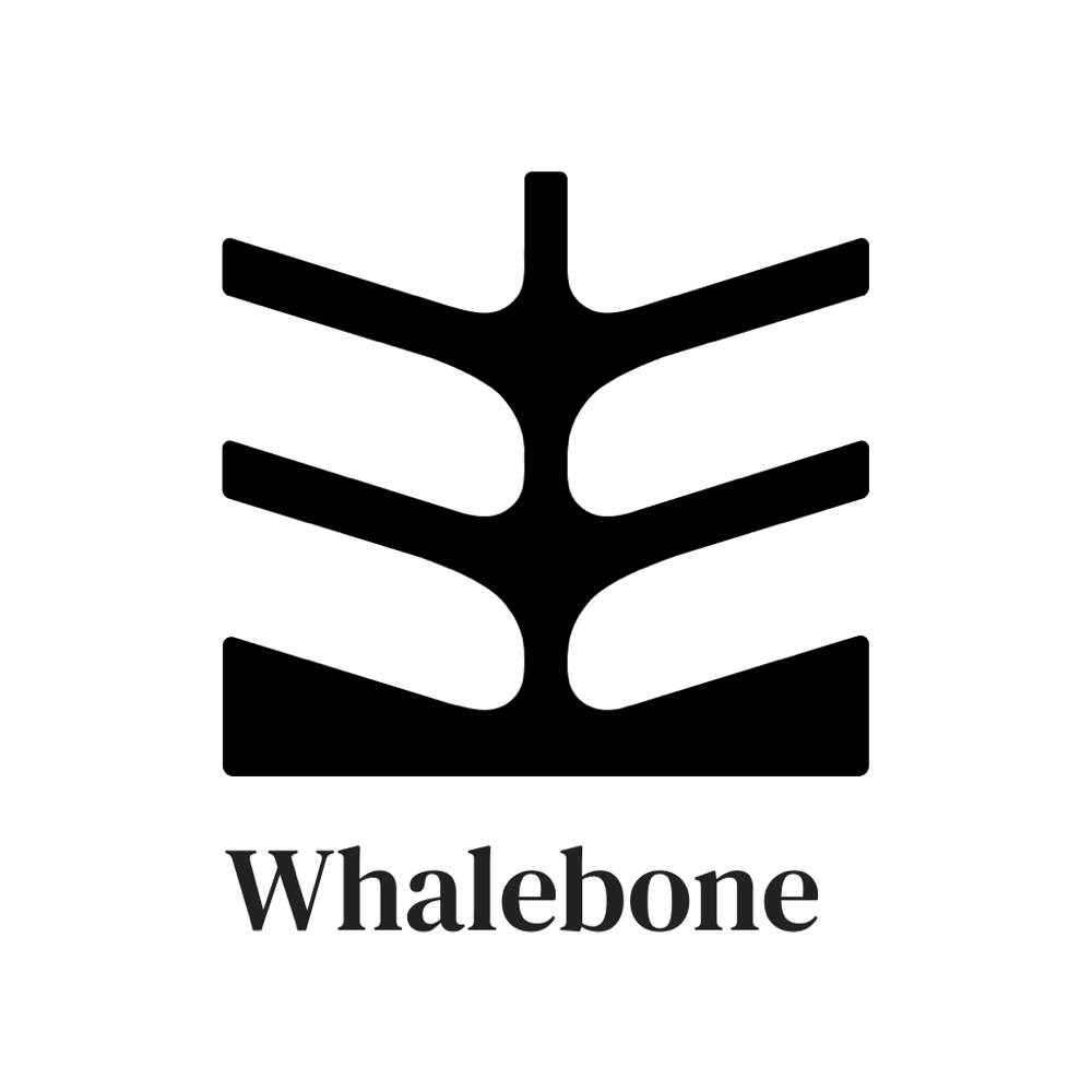 whalebone logo — a stacked keyboard-stand mark above the wordmark